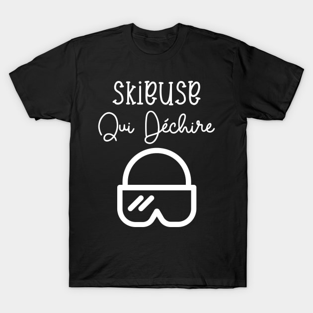 skieuse Qui Déchire T-Shirt by Iconic Design